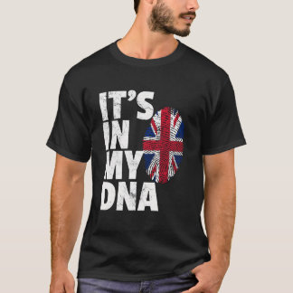 It'S In My Dna British Flag England Uk Britain Uni T Shirt