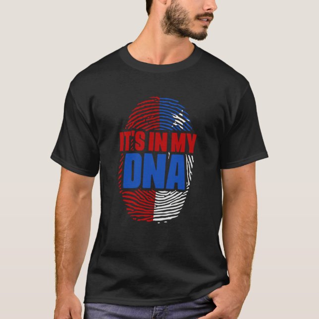 It's In My DNA Chile Country Flag Citizenship Race T Shirt (Framsida)