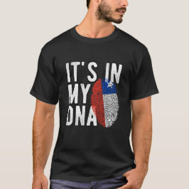 It's in my DNA Chile Flag Fingerprints T Shirt