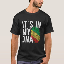 It's in my DNA Congo Republic Flag Fingerprints T Shirt