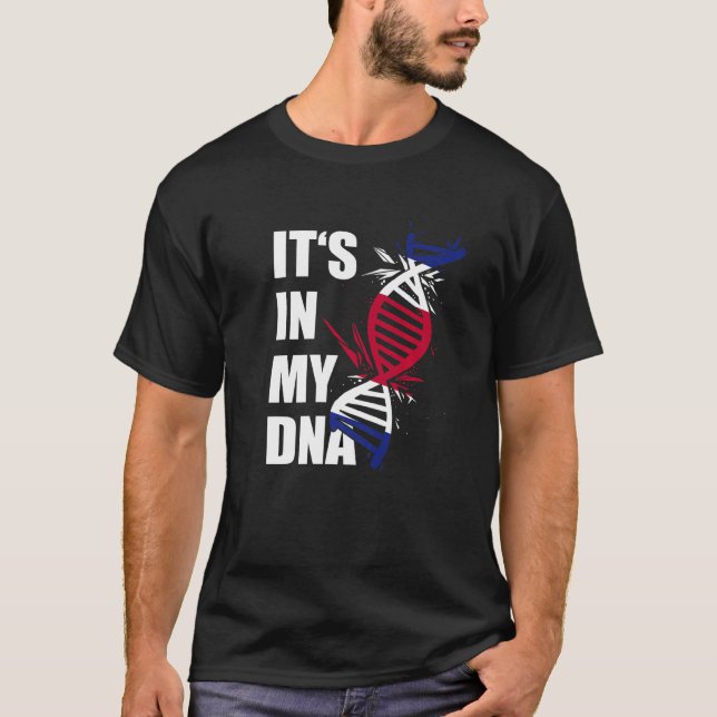 It's In My DNA Costa Rican Roots Costa Rica Pride  T Shirt (Framsida)