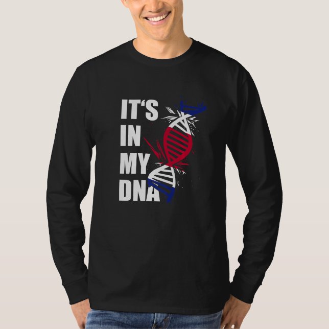 It's In My DNA Costa Rican Roots Costa Rica Pride  T Shirt (Framsida)