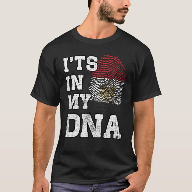 It's In My DNA Egyptian Fingerprint Proud Egypt Fl T Shirt (Framsida)