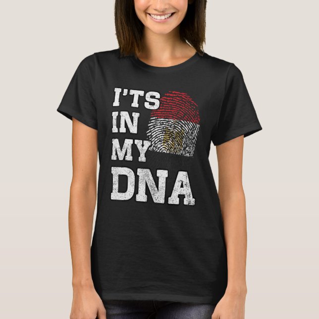 It's In My DNA Egyptian Fingerprint Proud Egypt Fl T Shirt (Framsida)