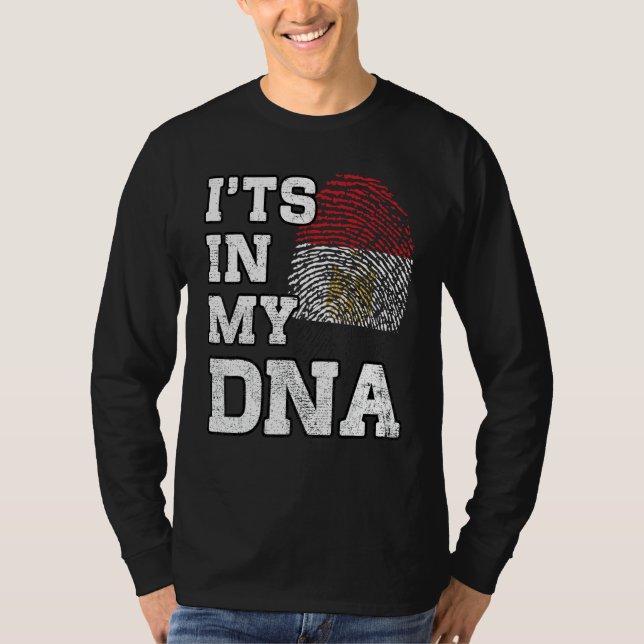 It's In My DNA Egyptian Fingerprint Proud Egypt Fl T Shirt (Framsida)
