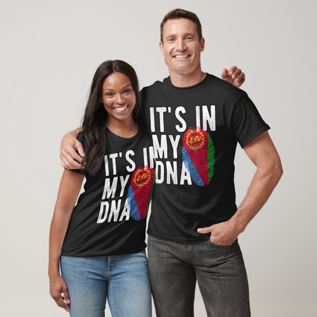 It's in my DNA Eritrea Flag Fingerprints T Shirt (Unisex)