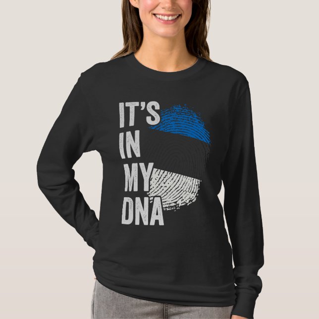 ITS IN MY DNA Estonia Flag Estonian Roots Pride Ge T Shirt (Framsida)