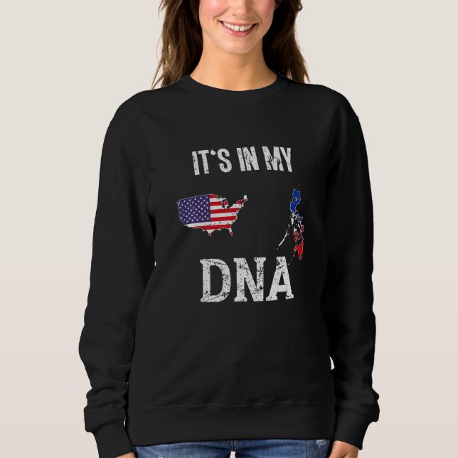 It's in my DNA Filipino American USA Philippines T Shirt (Framsida)