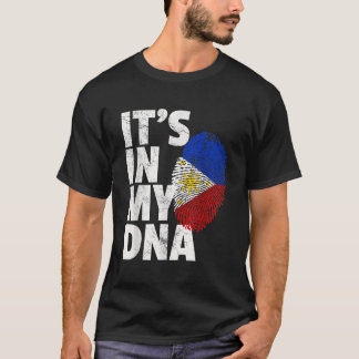 ITS IN MY DNA Filipino Flagga Filippinerna Pride M T Shirt