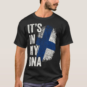 ITS IN MY DNA Finland Flagga Finlands Pride Gen Ro T Shirt