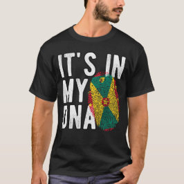 It's in my DNA Grenada Flag Fingerprints T Shirt