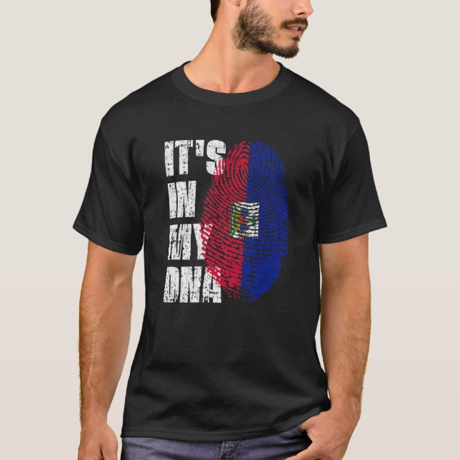 IT's IN MY DNA Haiti Flag Haitian T Shirt (Framsida)