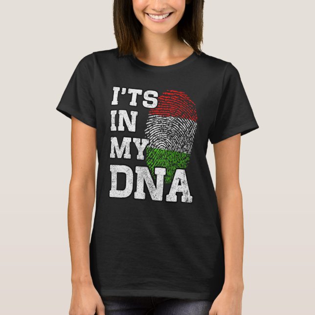 It's In My DNA Hungarian Fingerprint Proud Hungary T Shirt (Framsida)
