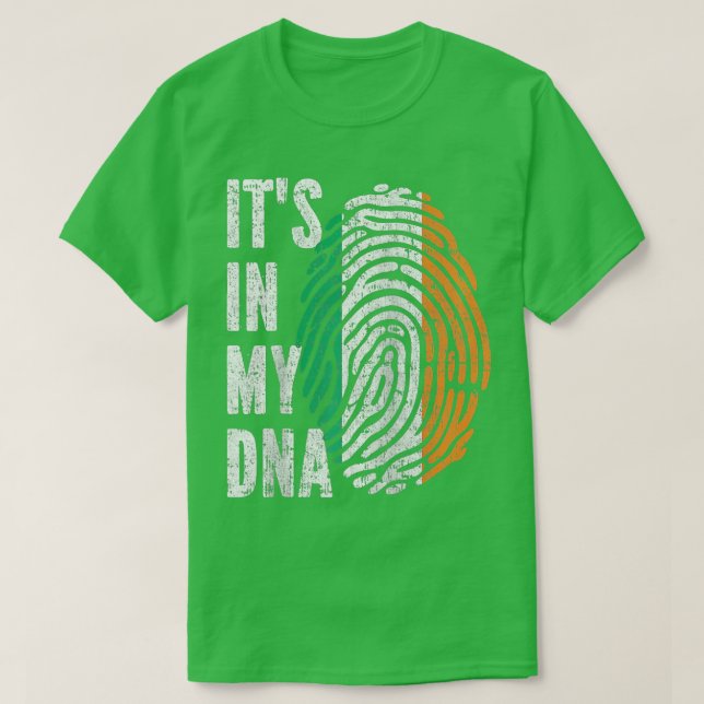 ITS IN MY DNA Ireland Irish Raglan Baseball T Shirt (Design framsida)