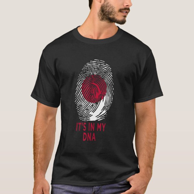 It's In My DNA Japan   Japanese Proud Japan Flag T Shirt (Framsida)