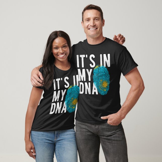 It's in my DNA Kazakhstan Flag Fingerprints T Shirt (Unisex)