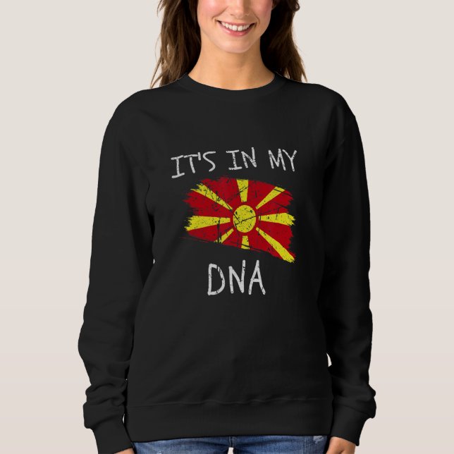 It's in my DNA Macedonia Flag Proud Macedonian Pri T Shirt (Framsida)