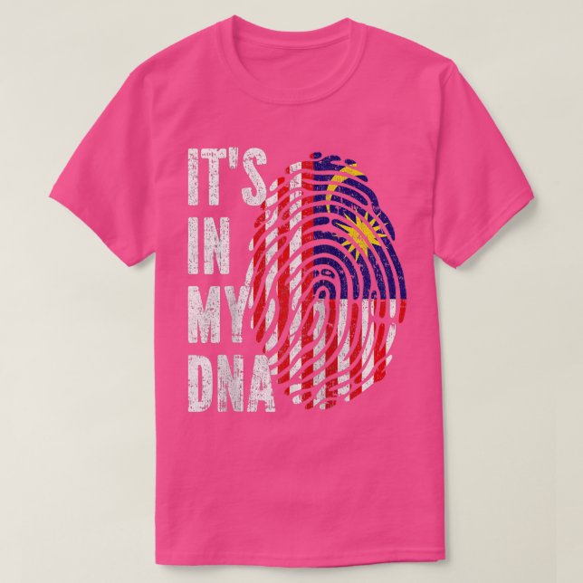 ITS IN MY DNA Malaysia Flagga Malaysian Raglan Bas T Shirt (Design framsida)