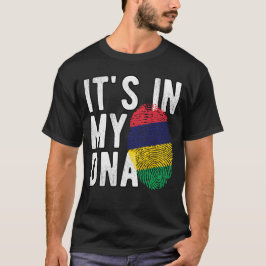 It's in my DNA Mauritius Flag Fingerprints T Shirt