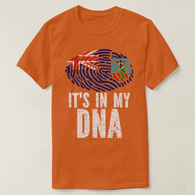 ITS IN MY DNA Montserrat Flagga T Shirt (Design framsida)