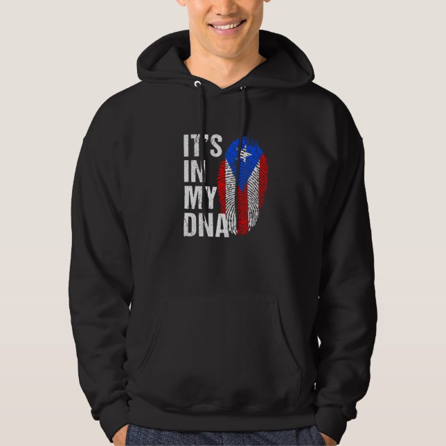 It's in My DNA Puerto rico flag puerto rican pride Hoodie (Framsida)