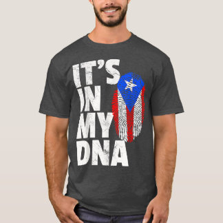 ITS IN MY DNA Puerto Rico Rican Flagga TMen Women  T Shirt
