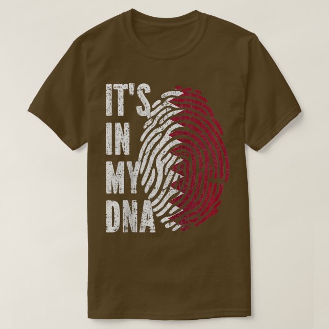 ITS IN MY DNA Qatar Flagga Qatari Raglan Baseball T Shirt (Design framsida)