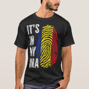 ITS IN MY DNA Rumänien Flagga Rumänska Raglan Base T Shirt