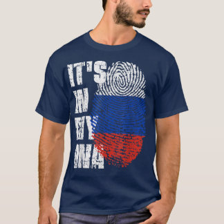 IT'S IN MY DNA Russia Flag Russian T Shirt