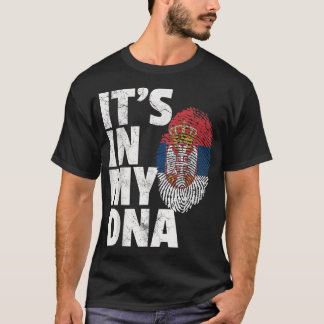 ITS IN MY DNA Serbiska Flagga T Shirt