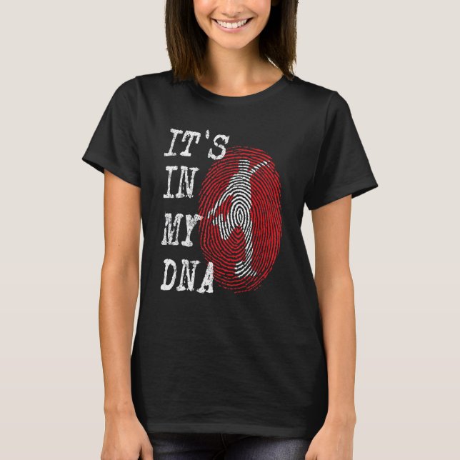 IT'S IN MY DNA Soccer Player Fingerprint Graphic D T Shirt (Framsida)
