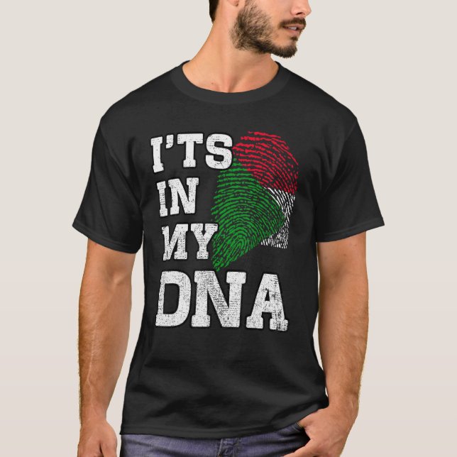 It's In My DNA Sudanese Fingerprint Proud Sudan Fl T Shirt (Framsida)
