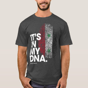 ITS IN MY DNA Syriens Flagga Syrian Roots T Shirt