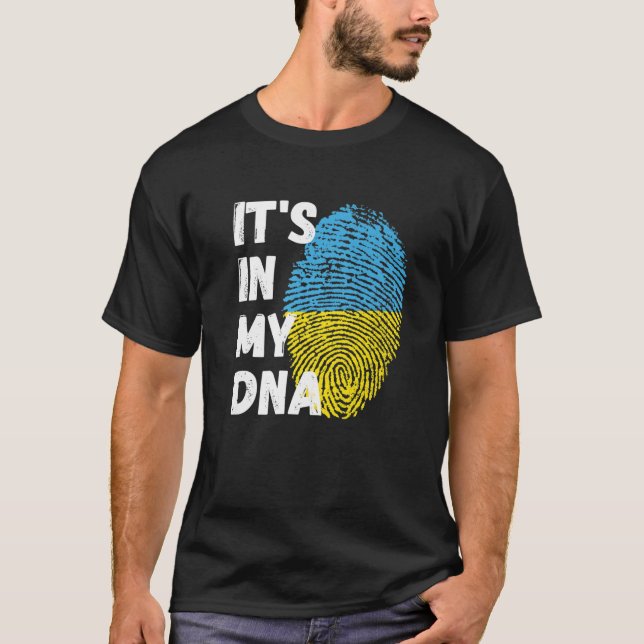 It's In My DNA Ukraine Flag Support Ukraine T Shirt (Framsida)