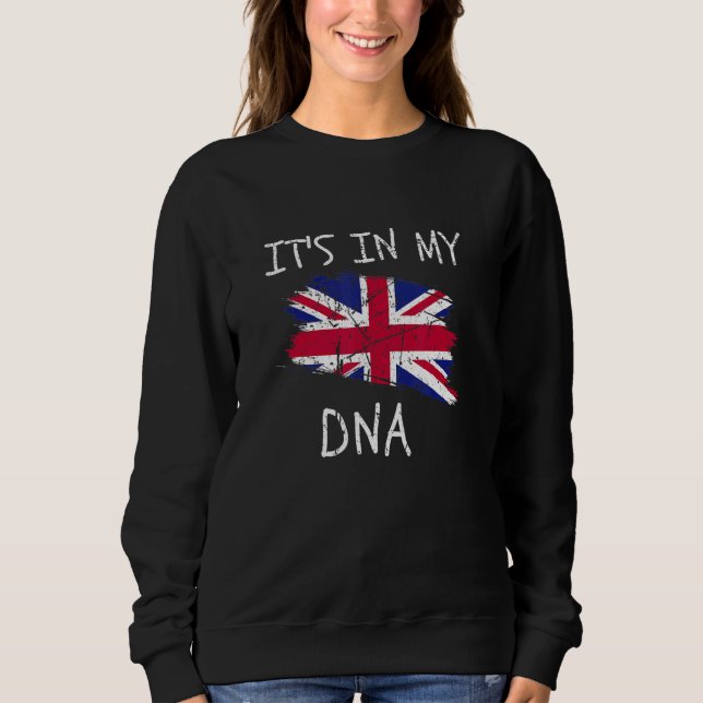 It's in my DNA United Kingdom Flag Proud British P T Shirt (Framsida)
