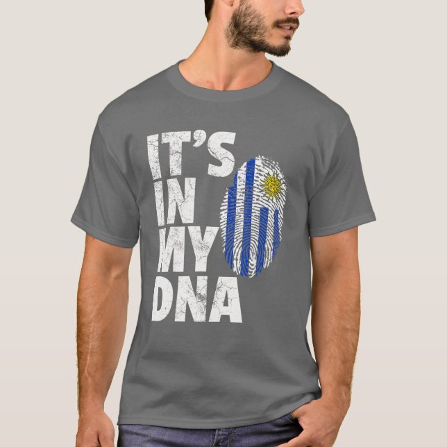 IT's IN MY DNA Uruguay Flag Official Pride Gift Co T Shirt (Framsida)