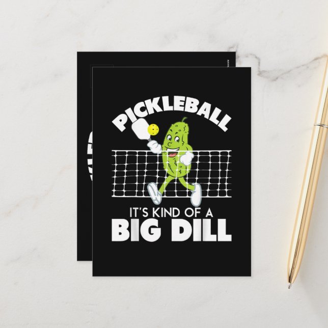 It's Kind of A Big Dill - Funny Pickleball Paddle Helg Vykort (Fram/Back In Situ)