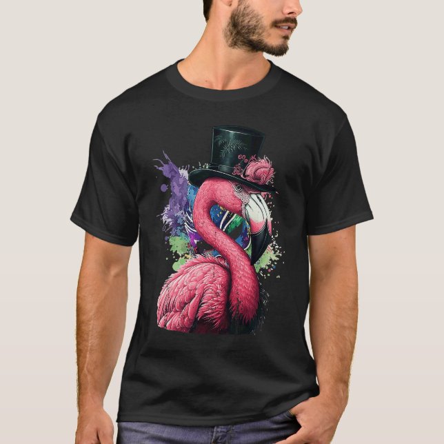 It's Mardi Gras Yall Carnival Party Cool Flamingo  T Shirt (Framsida)