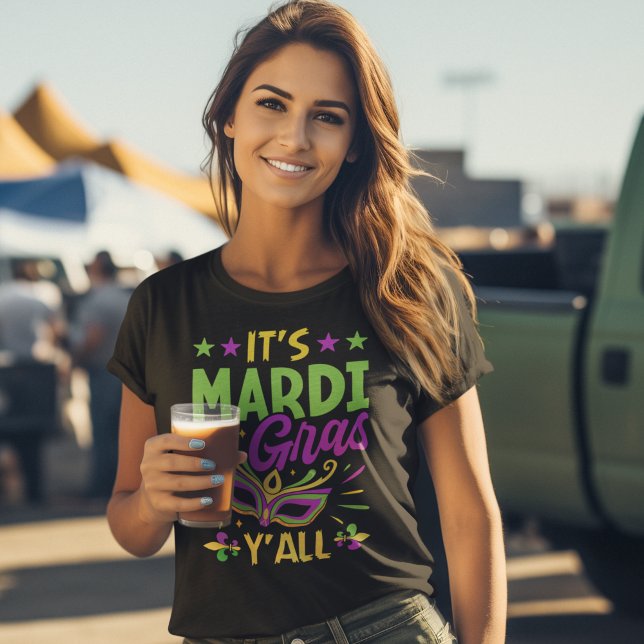 It's Mardi Gras y'all, Funny Mardi Gras T Shirt (Skapare uppladdad)