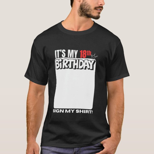It's My 18th Birthday 18 Years Old Birthday Party  T Shirt (Framsida)