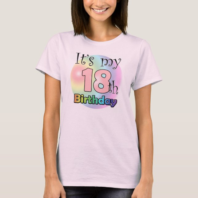 It's my 18th Birthday (roze) Tee (Framsida)