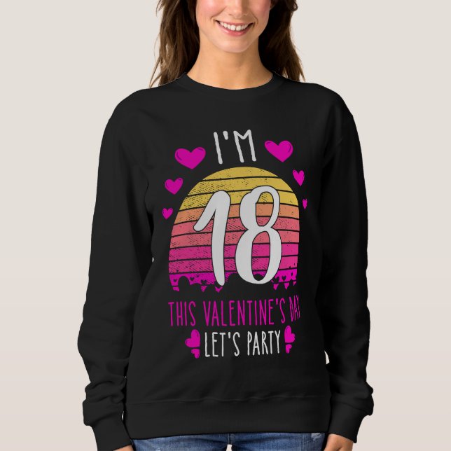 It's My 18th Birthday This Valentines day Girl Boy T Shirt (Framsida)