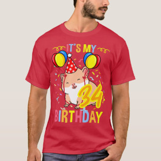 Its My 34th Birthday Guinea Pig T Shirt