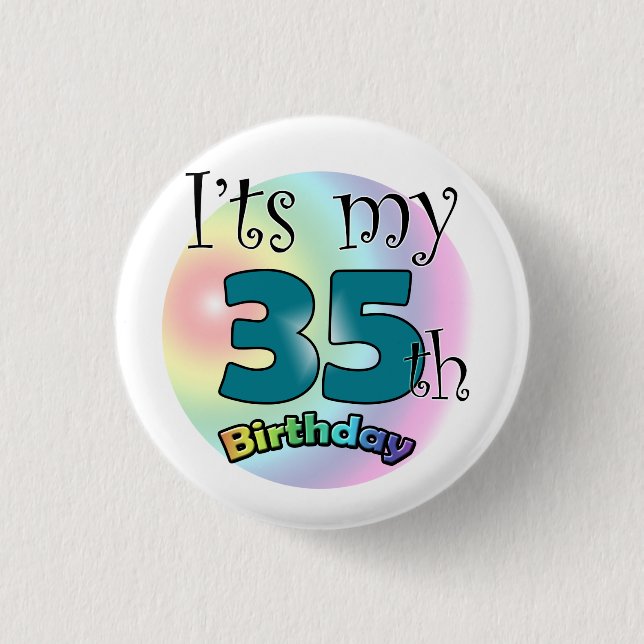 It's my 35th Birthday Knapp (Framsida)