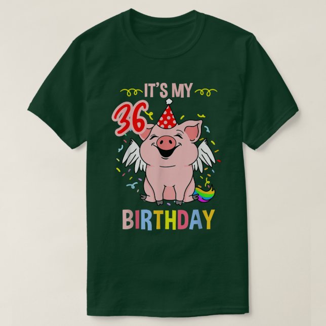 Its My 36th Birthday Pig 3348  T Shirt (Design framsida)