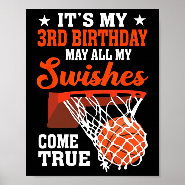 It's My 3rd Birthday Sketll 3 Year Old  Poster (Framsidan)