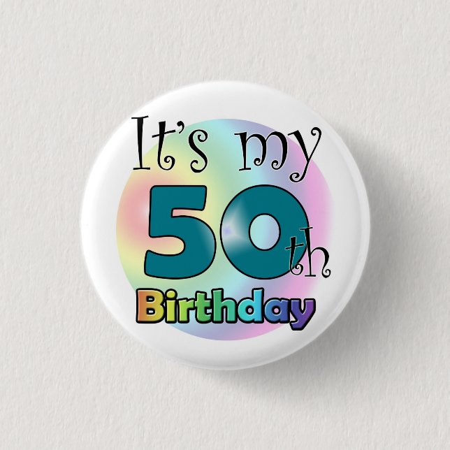 It's my 50th Birthday (Blue) Knapp (Framsida)