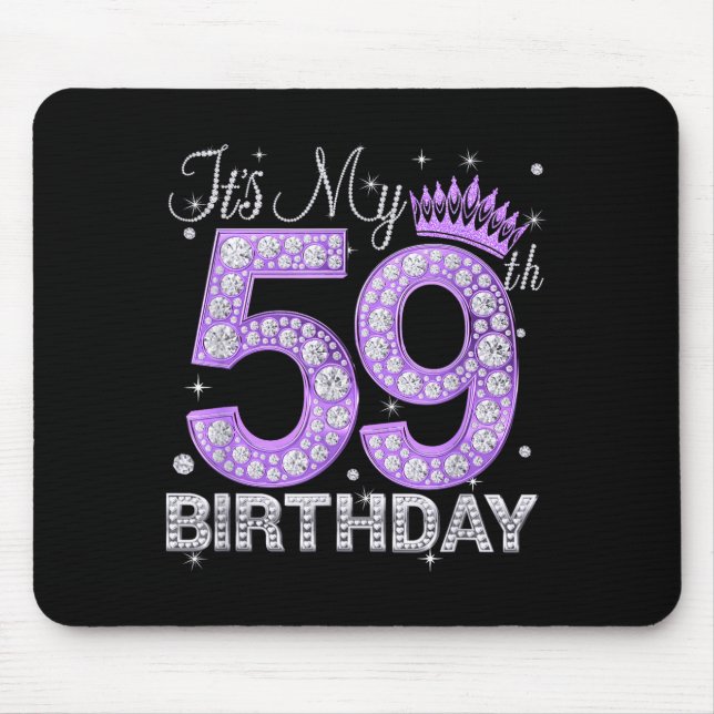 Its My 59th Birthday Queen Women 59 Years Old Diam Musmatta (Framsidan)
