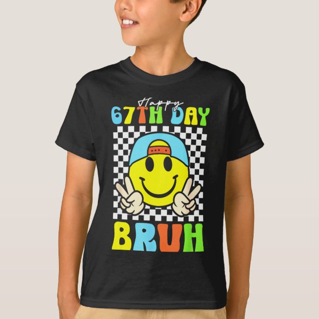 It's My 67th Day Of School Bruh Six Seven Meme Boy T Shirt (Framsida)
