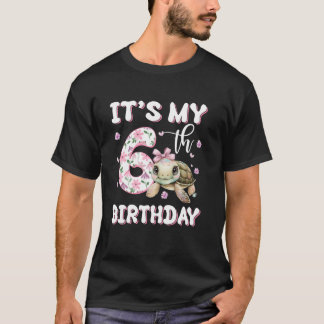 It's My 6th Birthday Cute Turtle Sea Fish Ocean An T Shirt